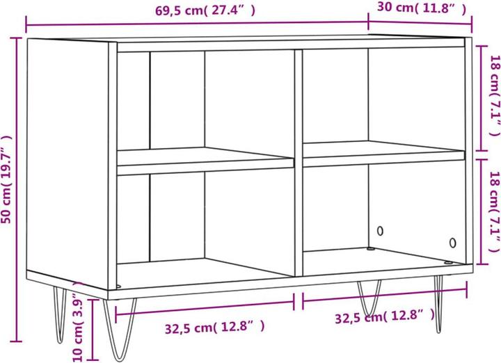 Immagine prodotto VidaXL Rodney (69,5 x 30 x 50 cm)