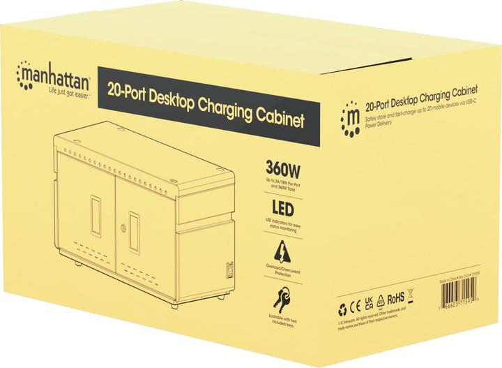 Actual product image Manhattan 20-port charging cabinet (360 W)