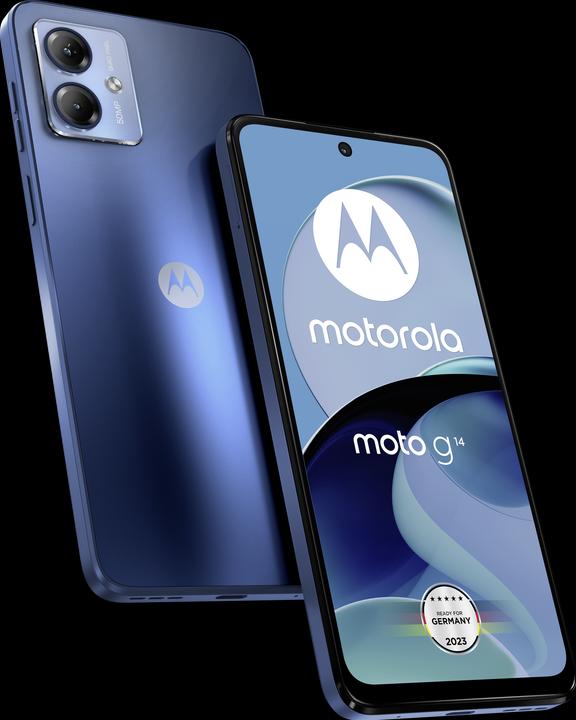 Produktbild Motorola Moto G14 (128 GB, Sky Blue, 6.50", Dual SIM, 50 Mpx, 4G)