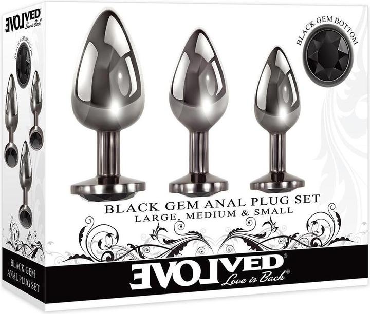 Produktbild Evolved Butt Plug "Black Metal"-Set
