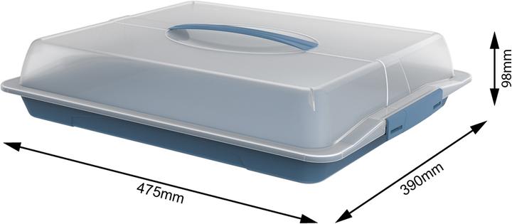 Rotho Storage container John 12 l, Blue/Transparent