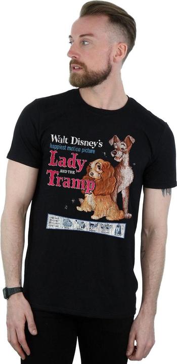 Actual product image Disney Mens Lady And The Tramp Distressed Classic Poster T-Shirt (4XL)