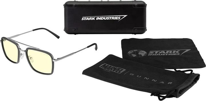 Actual product image Gunnar Gaming glasses Stark Industries Marvel Silver Clear