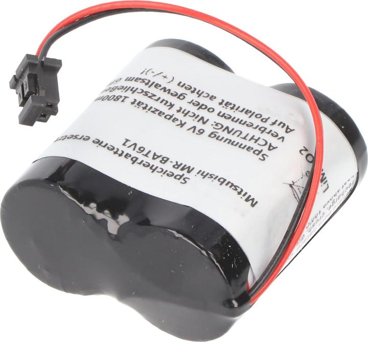 Actual product image AccuCell Replacement battery Mitsubishi Electric battery BAT6V1, Mitsubishi Electric MR-J4 (1 pcs., 1800 mAh)