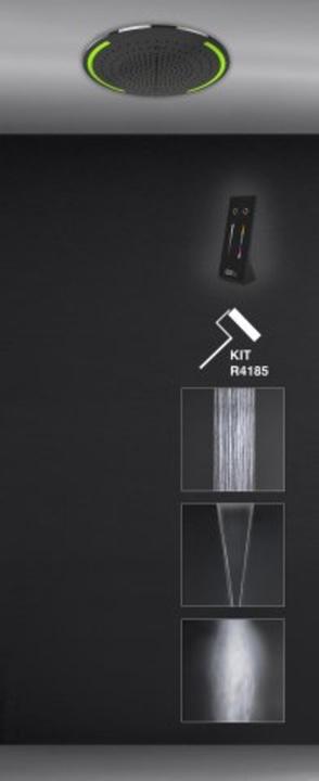 Gessi Colour, multifunction shower installation system, round, diameter 502mm, spray type rain, surg