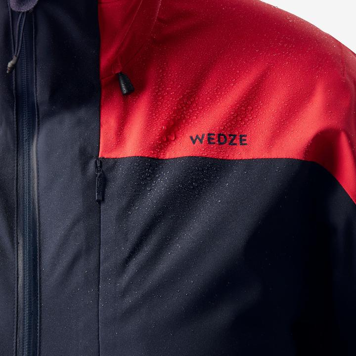 Image du produit Wedze Veste de ski homme chaude et imperméable - 500 bleu marine/rouge (M)