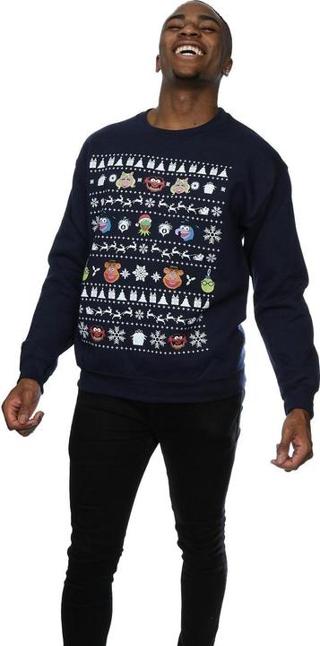 Actual product image Disney Mens The Muppets Christmas Heads Sweatshirt (M)