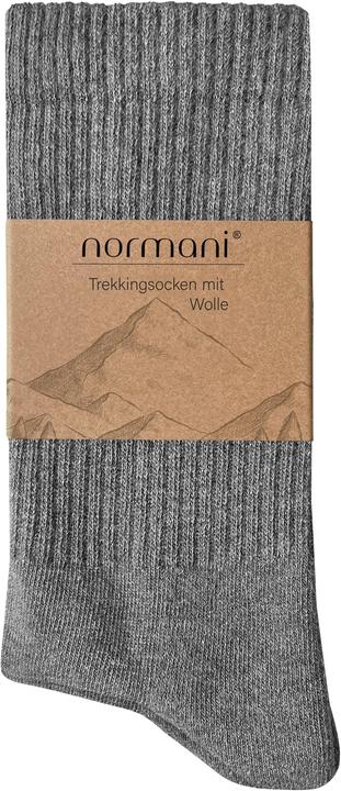Actual product image Normani 4 trekking wool socks with cushion sole and comfort cuff - 9087 (pack of 4, 35 - 38)