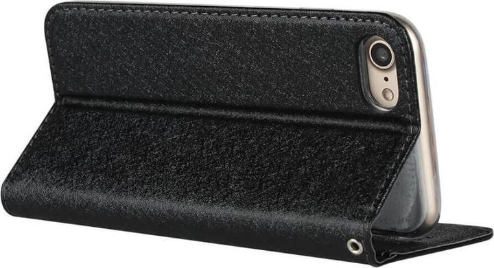 Produktbild Cover-Discount iPhone SE / 8 / 7 - Silk Texture Flip Case schwarz (Apple iPhone SE (2nd Gen), Apple iPhone 8, Apple iPhone 7)