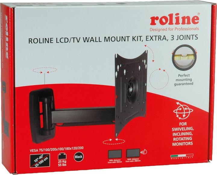 Immagine prodotto Roline Supporto a parete per LCD/TV extra lungo a 3 snodi (Muro, 40")