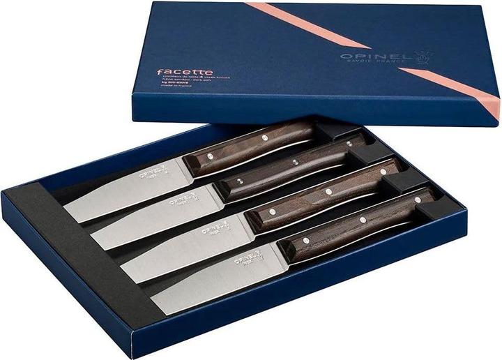 Produktbild Opinel Facette dark ash, smooth, Box of 4 (4 Stück, Messer)