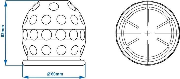 Produktbild ProPlus Abdeckkappe Golfball schwarz für Anhängerkupplung Kugelkopf