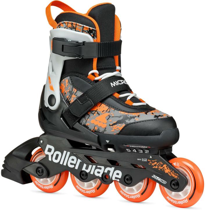 Rollerblade Inline-Skates Microblade SL Schwarz/Orange, 36.5-40.5 (36.5, 37.5, 38.5, 39.5, 40.5)