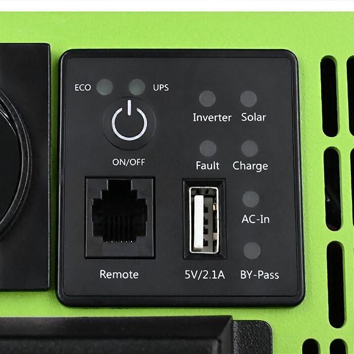 Produktbild Qoltec Przetwornica solarna Monolith 3w1 z funkcją ładowania AC | MPPT | UPS | ATS | 1000W | 2000W