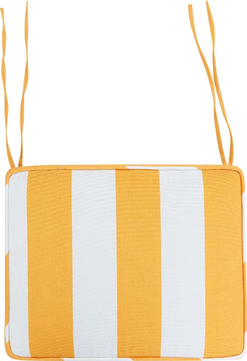 Produktbild Beliani Sitzkissen für Stuhl TOLVE 6er Set gelb / weiss gestreift 31 x 39 x 5 cm (39 x 31 cm)