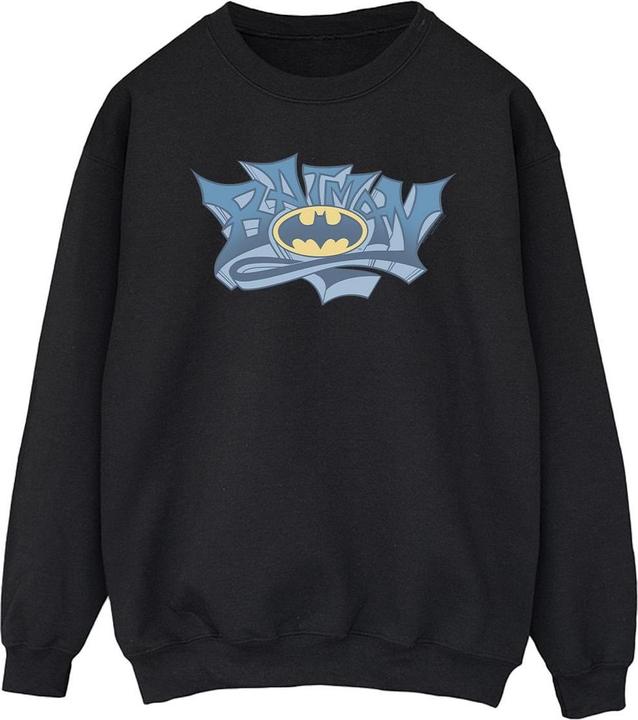 Batman Graffiti Logo Baumwolle Sweatshirt