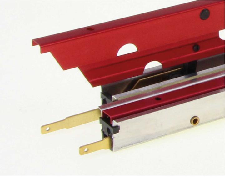 Immagine prodotto Modellbau Lindinger Alette 37cm/16mm in alluminio anodizzato rosso a chiusura singola