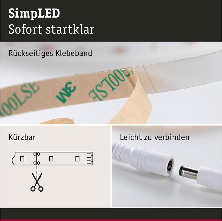 Actual product image Paulmann LEDstrip complete set SimpLED (Cold White, 500 cm, Indoor)