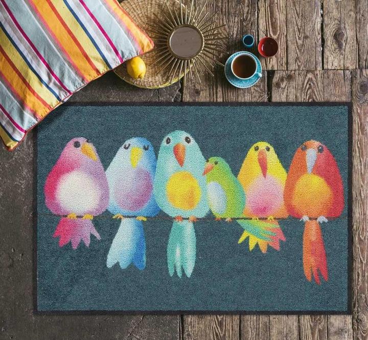 Immagine prodotto Salonloewe Zerbino uccelli arcobaleno 50 cm x 75 cm (50 x 75 cm)