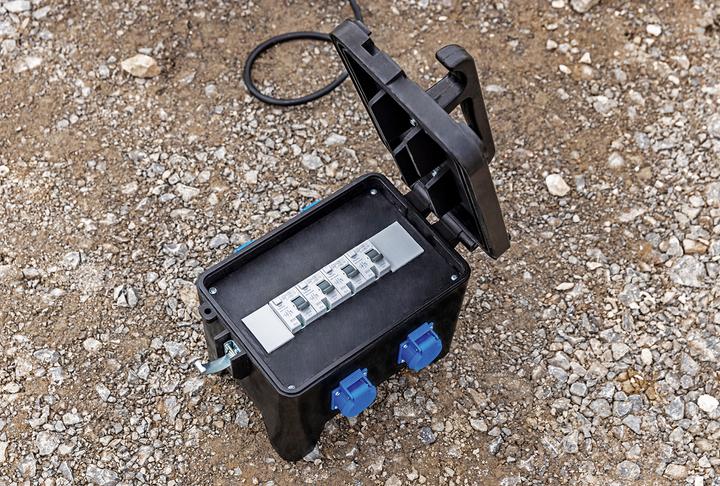 Actual product image As - Schwabe Mobile solid rubber site power distributor (4 x, CEE 7/3)