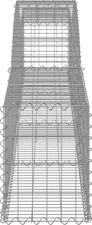 Actual product image VidaXL Gabionen mit Hochbogen 7 Stk. 400x30x40/60 cm Verzinktes Eisen