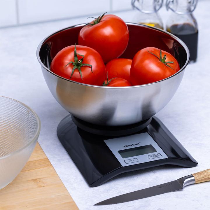 Immagine prodotto Kinghoff Bilancia da cucina digitale con ciotola, 2 litri, acciaio inox