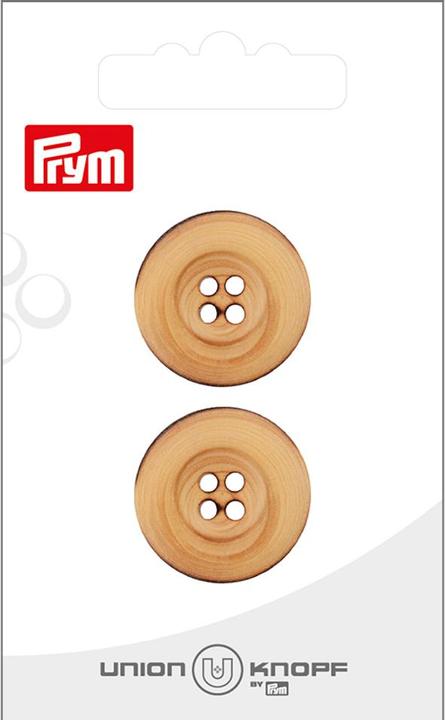 Image du produit Prym Boutons 4 trous 23 mm, 2 pièces, Beige
