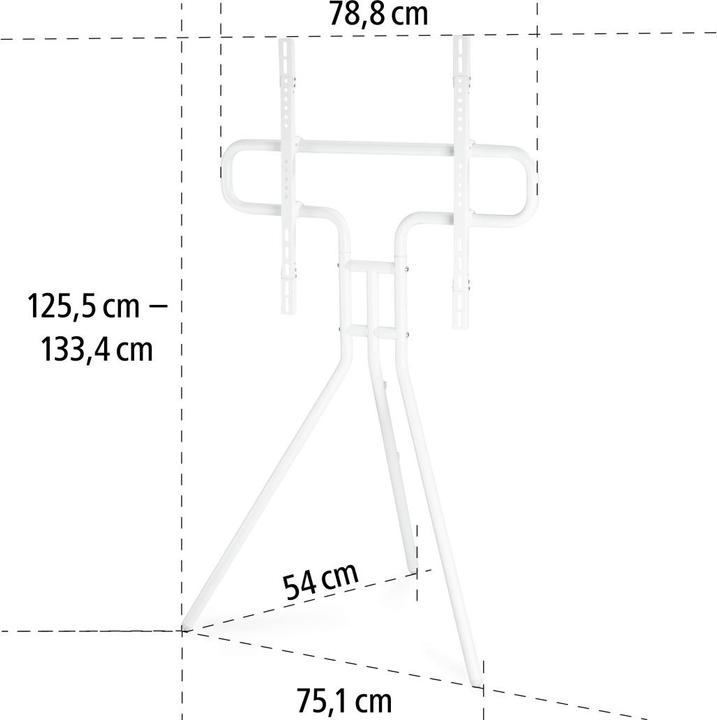 Image du produit Hama Easel Design - Support pour téléviseur - métal - blanc - Taille d'écran : 94-191 cm (75.20", 40 kg)