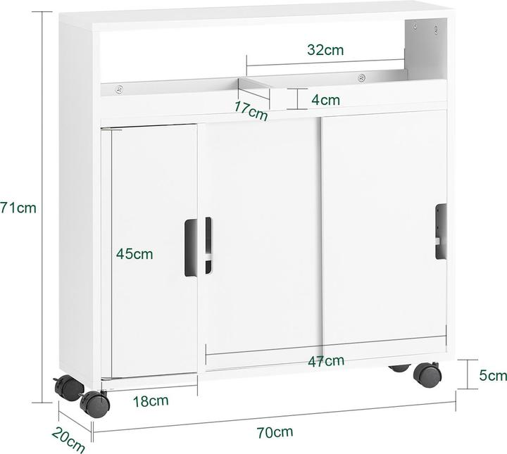 Actual product image SoBuy Bath trolley (20 x 7 x 71 cm)