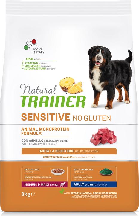 Immagine prodotto Natural Trainer FITNESS 3 Adult Medium & Maxi Agnello e Riso (Adulto, 1 pz., 3000 g)