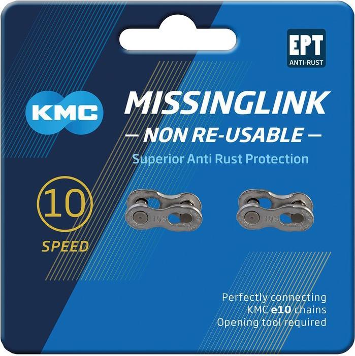 Produktbild KMC Kettenschloss 10NR EPT (e10) 2pcs/Card (10-fach)