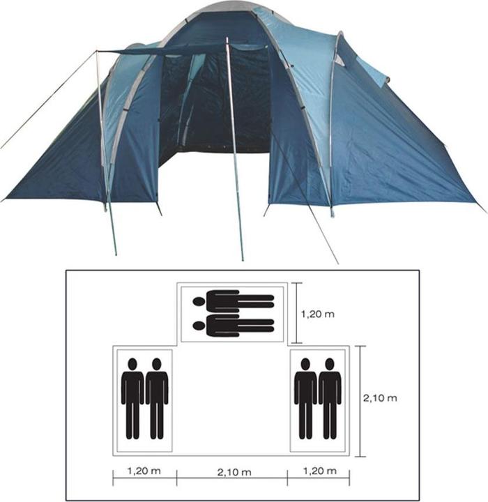 Produktbild Fs-Star Familienzelt für 6 Personen (Kuppelzelt, 9 kg, 6 Personen)