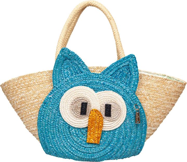 Produktbild La Milanesa cioffi handbag in raffia natural and turquoise color