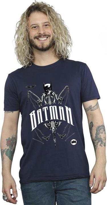 Actual product image Batman Mens Bat Skeleton Cotton T-Shirt (L)