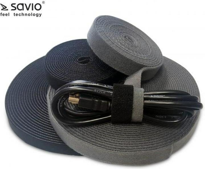 Actual product image Savio OC-01/B Cable organizer table/wall cable sleeve (e) (20 mm)