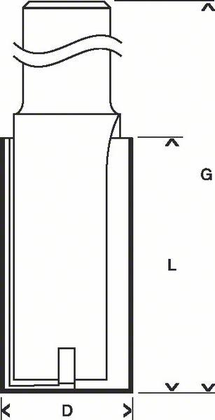 Image du produit Bosch Professional Zubehör Cutter de fraisage à fente, 8 mm, D1 12 mm, L 3