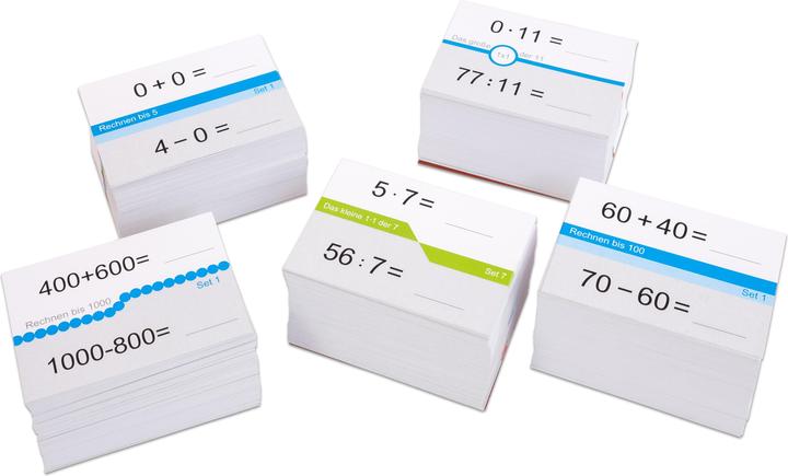 Image du produit Betzold Fiches d'auto-apprentissage pour les mathématiques à l'école primaire (Allemand, Anglais, Français, Italien)