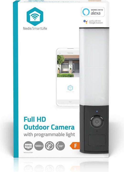 Actual product image Nedis SmartLife Outdoor Camera | Wi-Fi | Ambient Light | Full HD 1080p | IP65 | Cloud Storage (optionala (1920 x 1080 Pixels)