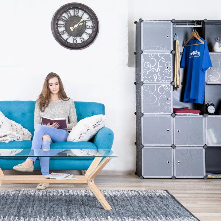 Image du produit Relaxdays Armoire modulaire à 12 compartiments (145,5 x 36,5 x 145,5 cm)