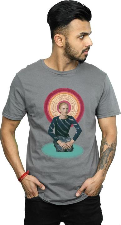Actual product image David Bowie Mens Kneeling Halo T-Shirt (M)