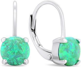 Produktbild Brilio Silver - Charming silver earrings with synthetic opals EA370WG