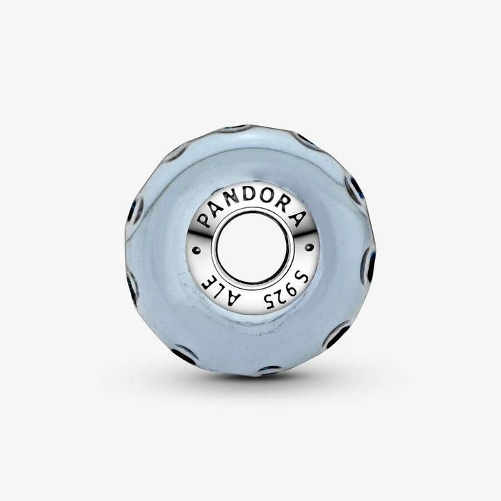 Image du produit Pandora Charm verre de Murano Wavy Dark Blue Ocean (Argent massif)