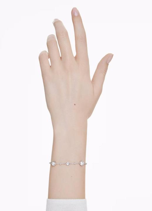 Immagine prodotto Swarovski Bracciale in ambra taglio rotondo bianco (19.50 cm, Metallo Swarovski)
