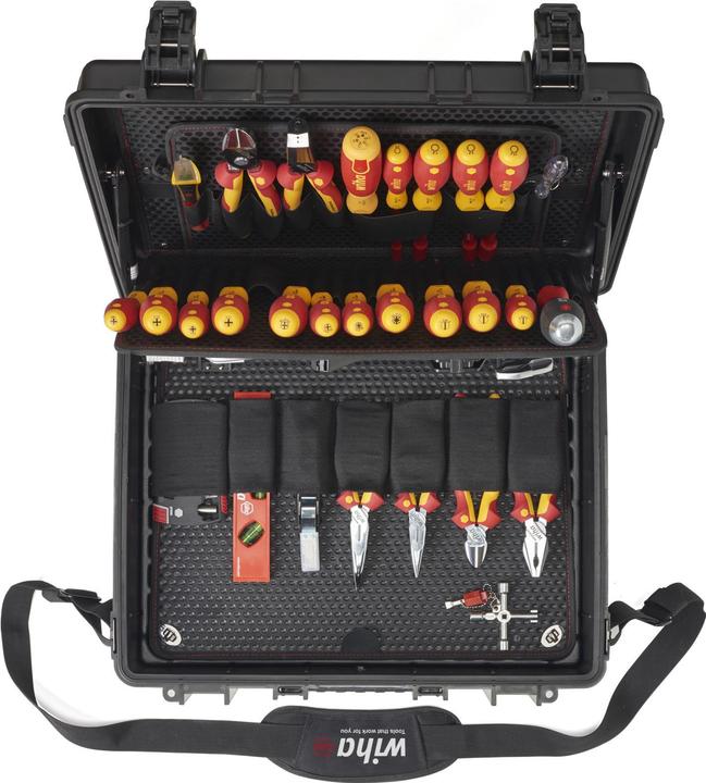 Produktbild Wiha Werkzeugkoffer Set XXL III electric I 104-tlg. I Elektriker Werkzeugkoffer I Werkzeugkasten (106 Teile)