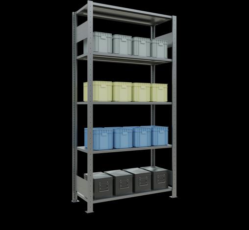 Immagine prodotto Schulte Lagertechnik Sistema di scaffalature di base senza viti MULTIplus150 con ripiani di lunghezza
