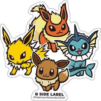 Produktbild Pokémon B-SIDE LABEL BIG Sticker Eevee & Vaporeon & Jolteon & Flareon