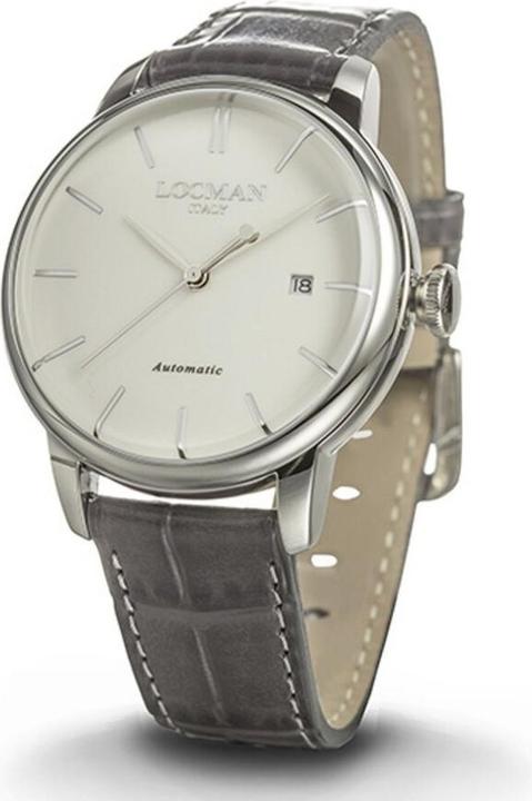 Actual product image Locman Italy Men's Watch 1960 Automatic Grey Ref. 0255 (Analogue wristwatch, 42 mm)