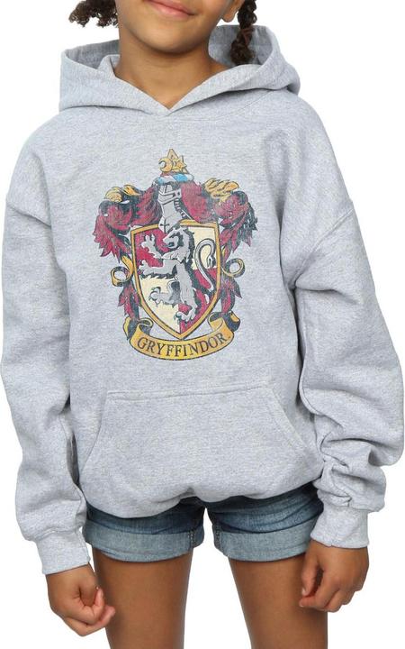 Actual product image Girls Gryffindor Distressed Crest Hoodie (128)