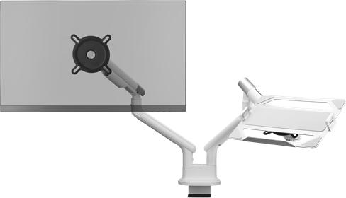 Actual product image One for All Monitor mount design dual white (Table, 35")