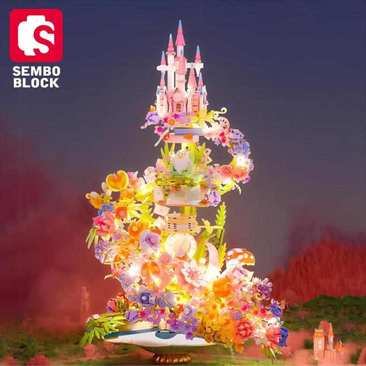 Produktbild Sembo 611072 - Fantasie Blumenschloss (3060 Teile)
